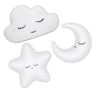 کوسن کودک مدل ستاره و ماه و ابر مجموعه 3 عددی