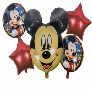 بادکنک فویلی طرح میکی موس کد 016 مجموعه 5 عددی