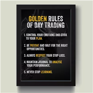 تابلو مدل معامله گر منضبط Trading Rules کد MJ13132 