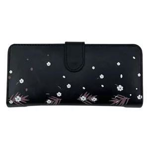 کیف پول زنانه مدل پشت زیپ دار طرح گل کد KZD-070