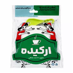 فیلتر چای ارکیده مدل کیسه ای بسته 60 عددی به همراه قاشق