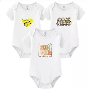 بادی آستین کوتاه نوزادی نیل کوک مدل Sum Vibe Blank مجموعه 3 عددی