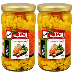 ترشی مخلوط درشت انتخاب - 640 گرم بسته 2 عددی
