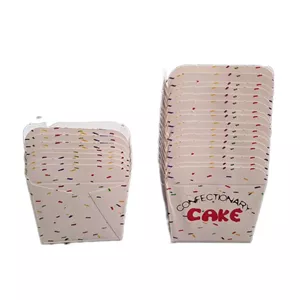 کپسول کاپ کیک مدل چهارگوش کاغذی سفید بسته 20 عددی