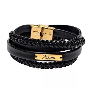 دستبند طلا 18 عیار مردانه لیردا مدل اسم آرسام 30304 