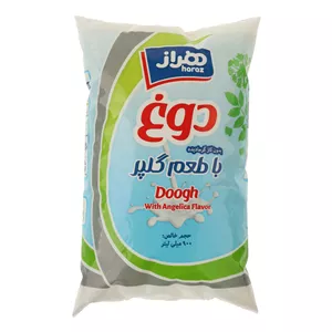 دوغ ترش محلی با طعم گلپر هراز مقدار 0.9 لیتر