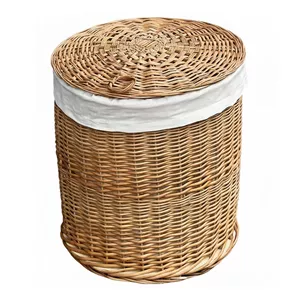 سبد رخت چرک مدل استوانه طرح درب دار کد 01