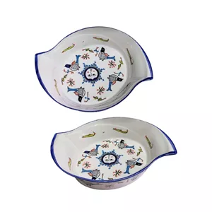 دیس چینی مدل مرغ خوری مجموعه ۲ عددی