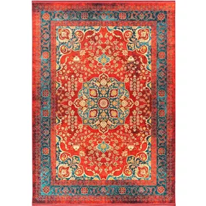 فرش ماشینی 1200 شانه محتشم زمینه لاکی حاشیه لاکی کد 25TT0080