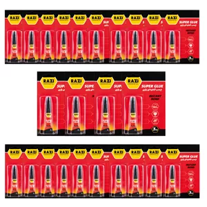  چسب  قطره ای رازی  مدل 124  حجم 3 میلی لیتر  بسته24 عددی