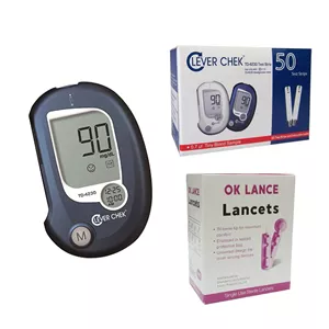 دستگاه تست قندخون کلور چک مدل TD-4230 به همراه یک بسته نوار تست و سوزن