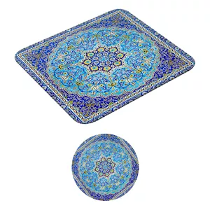 ماوس پد طرح فرش سنتی کد A1 به همراه زیر لیوانی