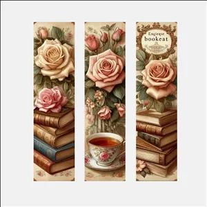 نشانگر کتاب صبا طرح کتاب و یک فنجان چای کد N34 مجموعه 3 عددی