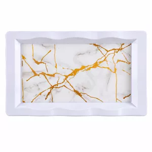 سینی بدون دسته مهروز مدل V-797 مرمر سایز 20×35 سانتی متر