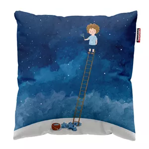 کوسن پاد آفرین مدل پسر کوچولو و ستاره ها کد 492 سایز 30 * 30 سانتی متر