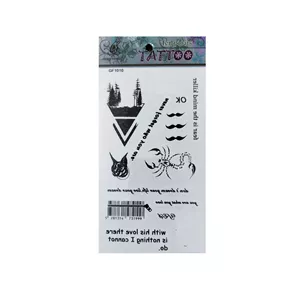 تتو موقت مدل جنگل و سیبیل و نوشته کد 1010