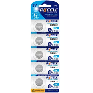 باتری سکه‌ای لیتیومی پی کی سل مدل CR1632 ولتاژ 3 ولت بسته 5 عددی