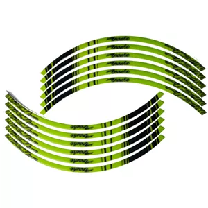 پد برچسب دور رینگ موتور سیکلت وارون مدل W-51-GREN مناسب برای آپاچی بسته 12 عددی