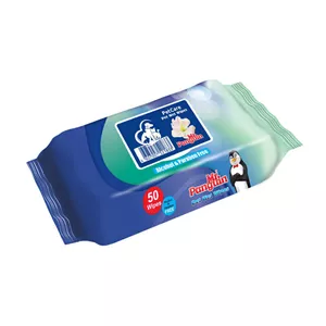 دستمال مرطوب حیوانات خانگی مستر پنگوئن مدل گل مینا بسته 50 عددی