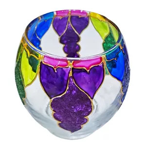 جاشمعی شیشه ای مدل ترنج