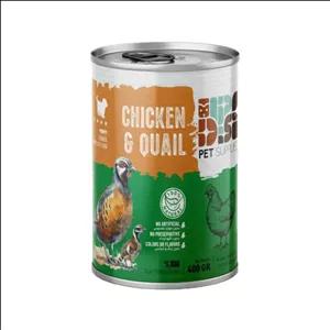 کنسرو غذای سگ دی پی اس مدل نچرال طعم مرغ و بلدرچین وزن ۴۰۰ گرم