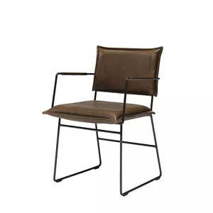 صندلی کانتر با کفی چرم مصنوعی، چوب مدل KG-400