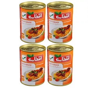 کنسرو مایه ماکارونی انتخاب - 380 گرم بسته 4 عددی