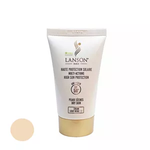 کرم ضدآفتاب رنگی لانسون SPF50 مدل مولتی اکشن شماره 1، مناسب پوست‌های خشک، حجم 40 میلی‌لیتر