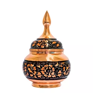 قندان مس مدل الماس تراش 18 کد 017