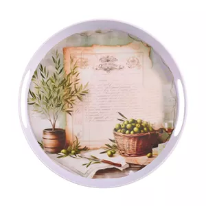 سینی دسته دار مهروز مدل EL_0016 سایز 25×25 سانتی متر