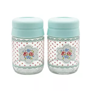 جا ادویه 2 پارچه مدل Twin Blue Roses