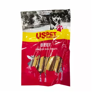  تشویقی سگ یو اس پت مدل ساندویچی طعم گوشت گاو وزن 100 گرم