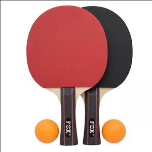 راکت پینگ‌پنگ سرعتی 5 لایه فاکس مدل 4k به همراه توپ بسته 4 عددی
