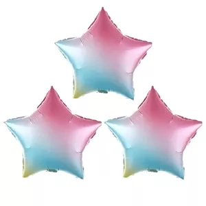 بادکنک فویلی سورتک طرح ستاره هفت رنگ کد ST0566 بسته 3 عددی