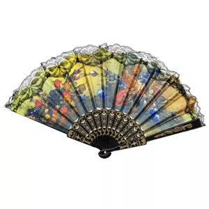 باد بزن مدل باغ گل کد q3