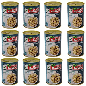 کنسرو قارچ دکمه ای انتخاب - 380 گرم بسته 12 عددی