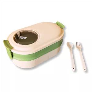 ظرف نگهدارنده غذا کودک مدل لانچ باکس دوطبقه مینیمال