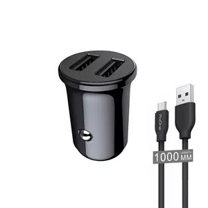 شارژر فندکی پرووان مدل PCG12 به همراه کابل تبدیل MicroUSB