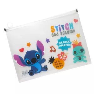 پوشه زیپ‌دار مدل استیچ و اسکرامپ سایز A4 بسته 2 عددی