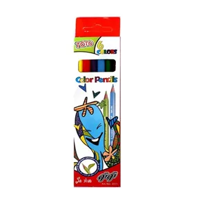 مداد رنگی 6 رنگ توتو مدل رخش