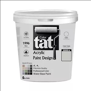 رنگ طوسی روشن مات اکرولیک تات کد 2000-n حجم 1لیتر