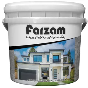رنگ نما اکریلیک قرمز فرزام کد 729 وزن 4 کیلوگرم