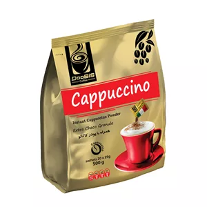 پودر کاپوچینو فوری به همراه گرانول کاکائو دوبیس - 25 گرم بسته 20 عددی
