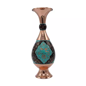 گلدان مسی مدل صراحی الماس تراش کد003