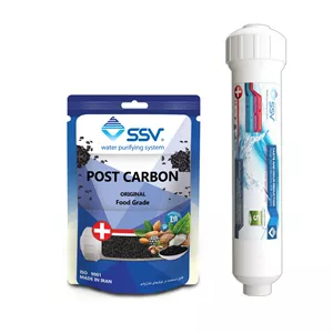 فیلتر دستگاه تصفیه آب اس اس وی مدل Post carbon  به همراه شارژ یدک وزن 140 گرم 