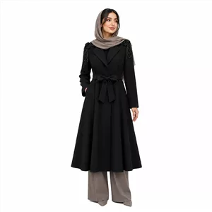 مانتو زنانه سرشانه سنگدوزی شده  مدل نگین 100028