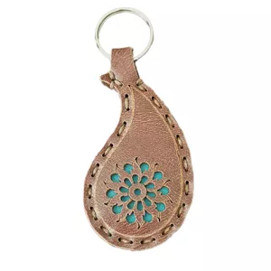 جاکلیدی دستی چرمی آلین مدل بته جقه