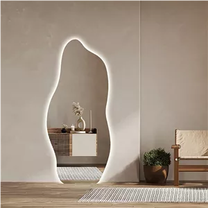 آینه دیواری آزالیا مدل قدی دفرمه بک لایت DFM250150