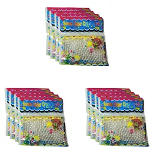 خاک ژله ای مدل کریستالی شفاف وزن 3 گرم بسته 12 عددی