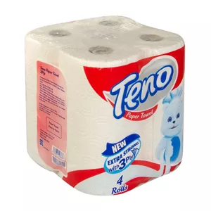 دستمال حوله ای تنو مدل سه لایه بسته 4 عددی